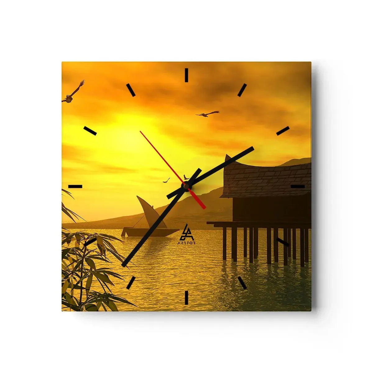 Vægur, Uret - Ønsket fred - 40x40 cm