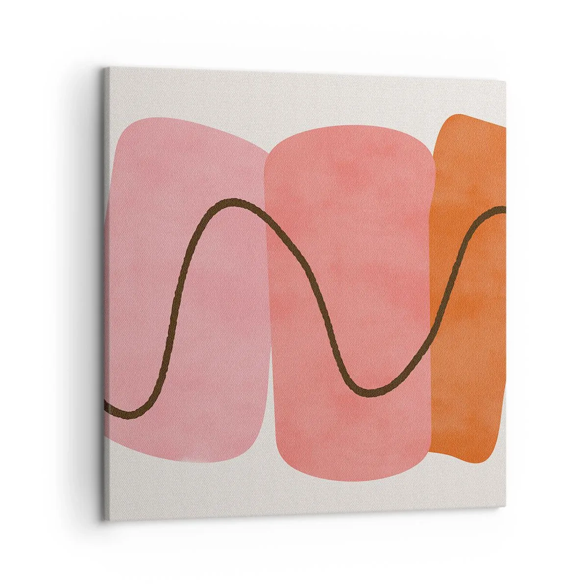 Lærredstryk - Billede på lærred - Formernes blide bevægelse - 50x50 cm