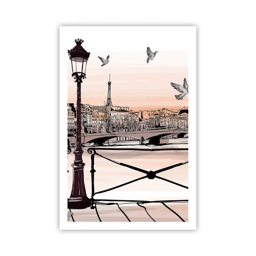 Plakat - Over Paris' hustage - 61x91 cm