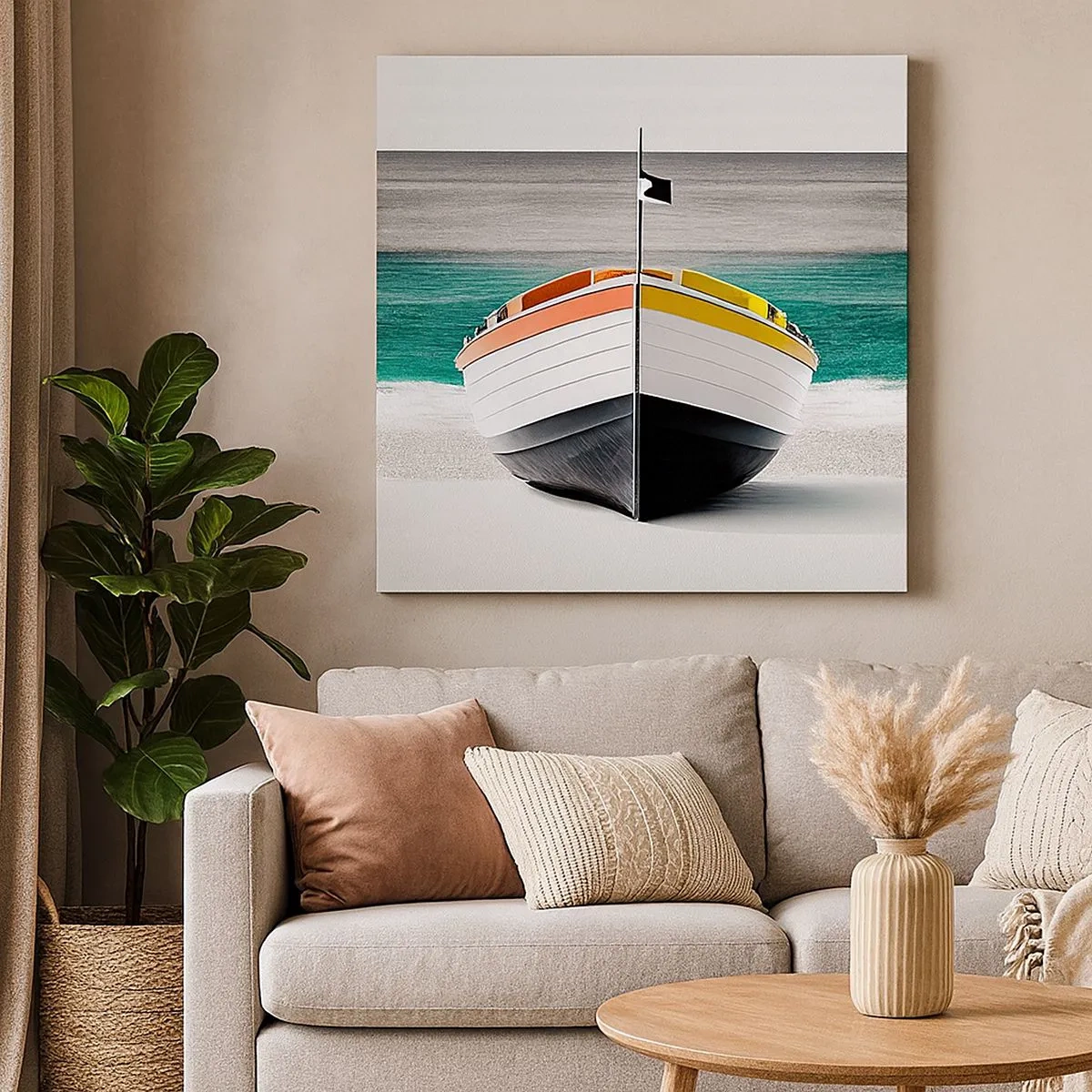 Lærredstryk - Billede på lærred - På sin plads - 30x30 cm