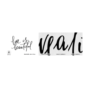 Prøve Fototapet Premium Canvas - Læs og gentag - Typografi, Bekræftelse, Maxim - 100x30 cm