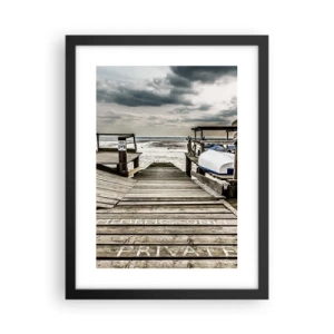 Plakat i sort ramme - Stranden i nord - 30x40 cm