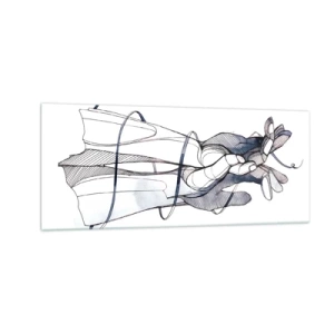 Billede på glas - En undersøgelse af berøring - 100x40 cm