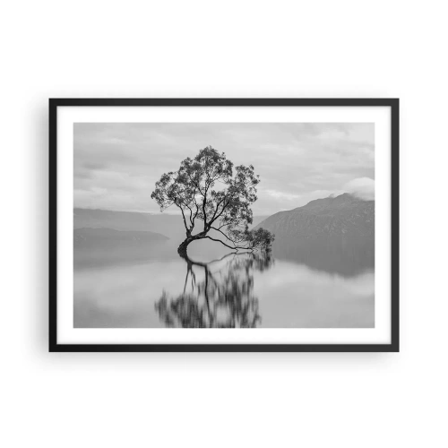 Plakat i sort ramme - Der findes et land - 70x50 cm