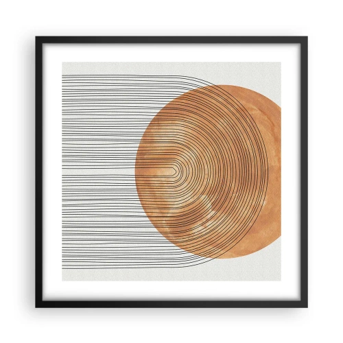 Plakat i sort ramme - En solrig komposition - 50x50 cm