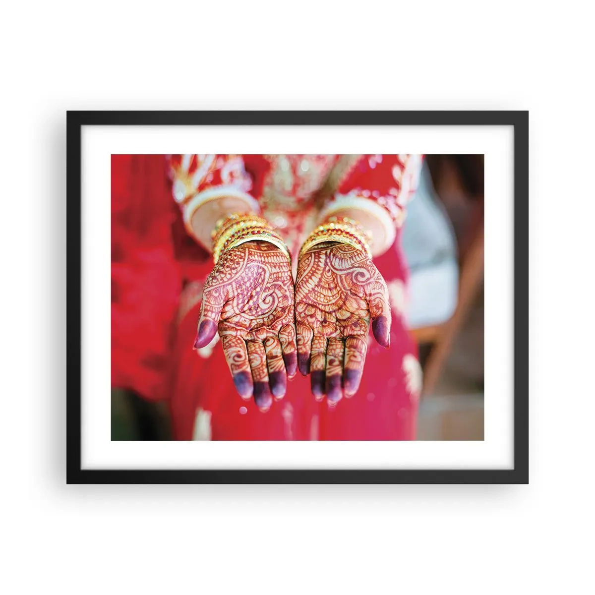 Plakat i sort ramme - Klar til at fange lykken - 50x40 cm