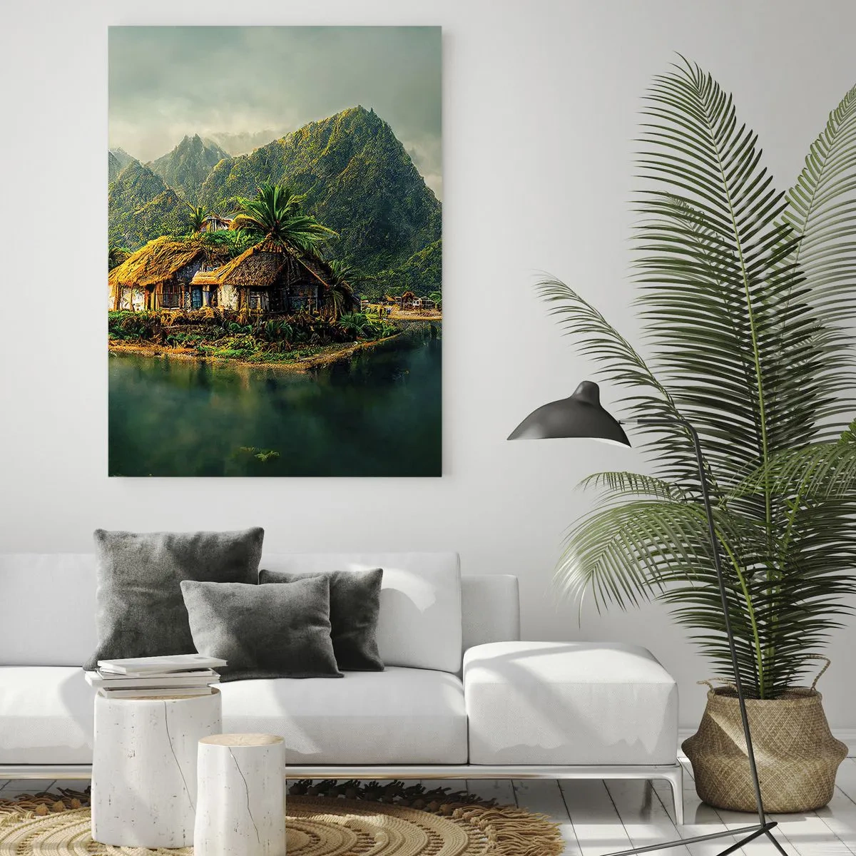 Billede på glas - Tropisk paradis - 50x70 cm