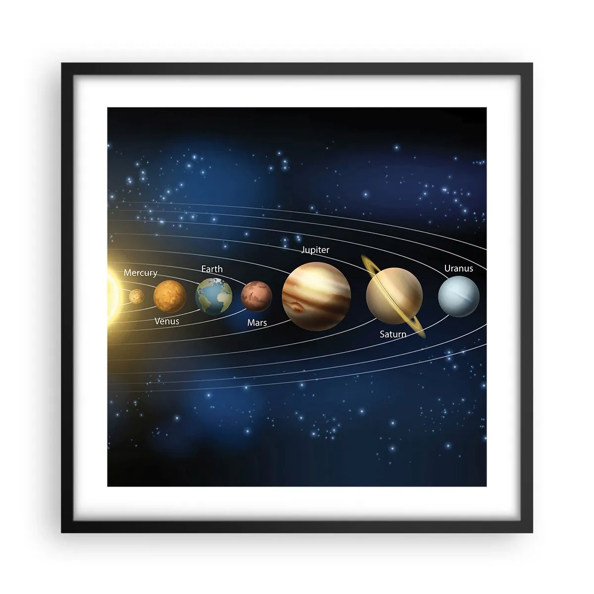 Plakat i sort ramme - En ud af ti - 50x50 cm