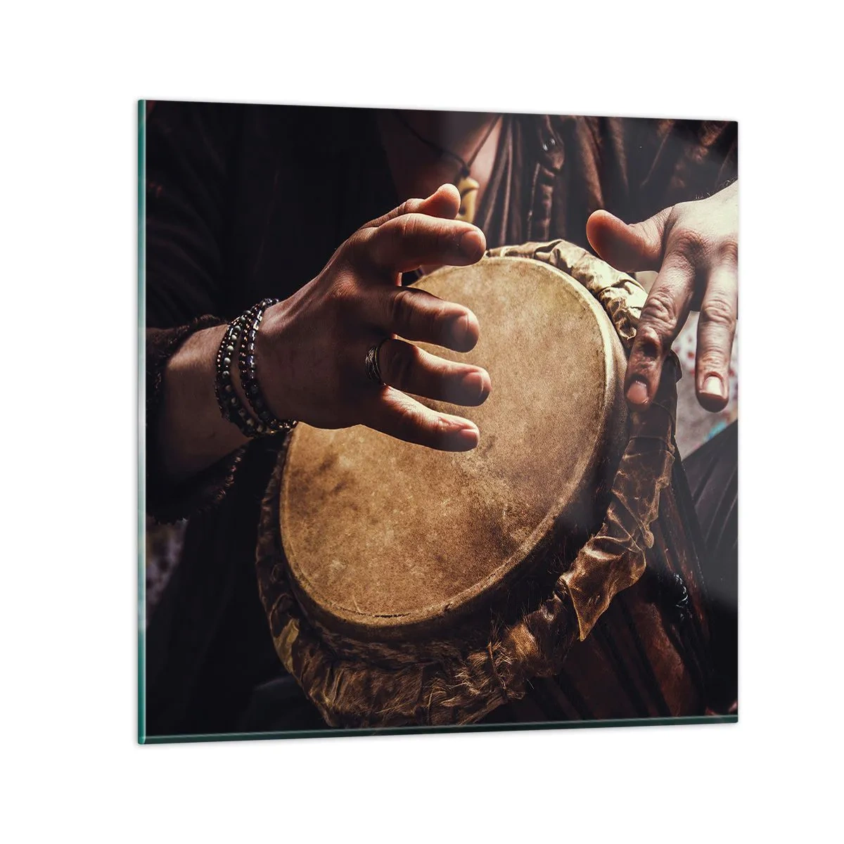 Billede på glas - I hjertets rytme - 70x70 cm