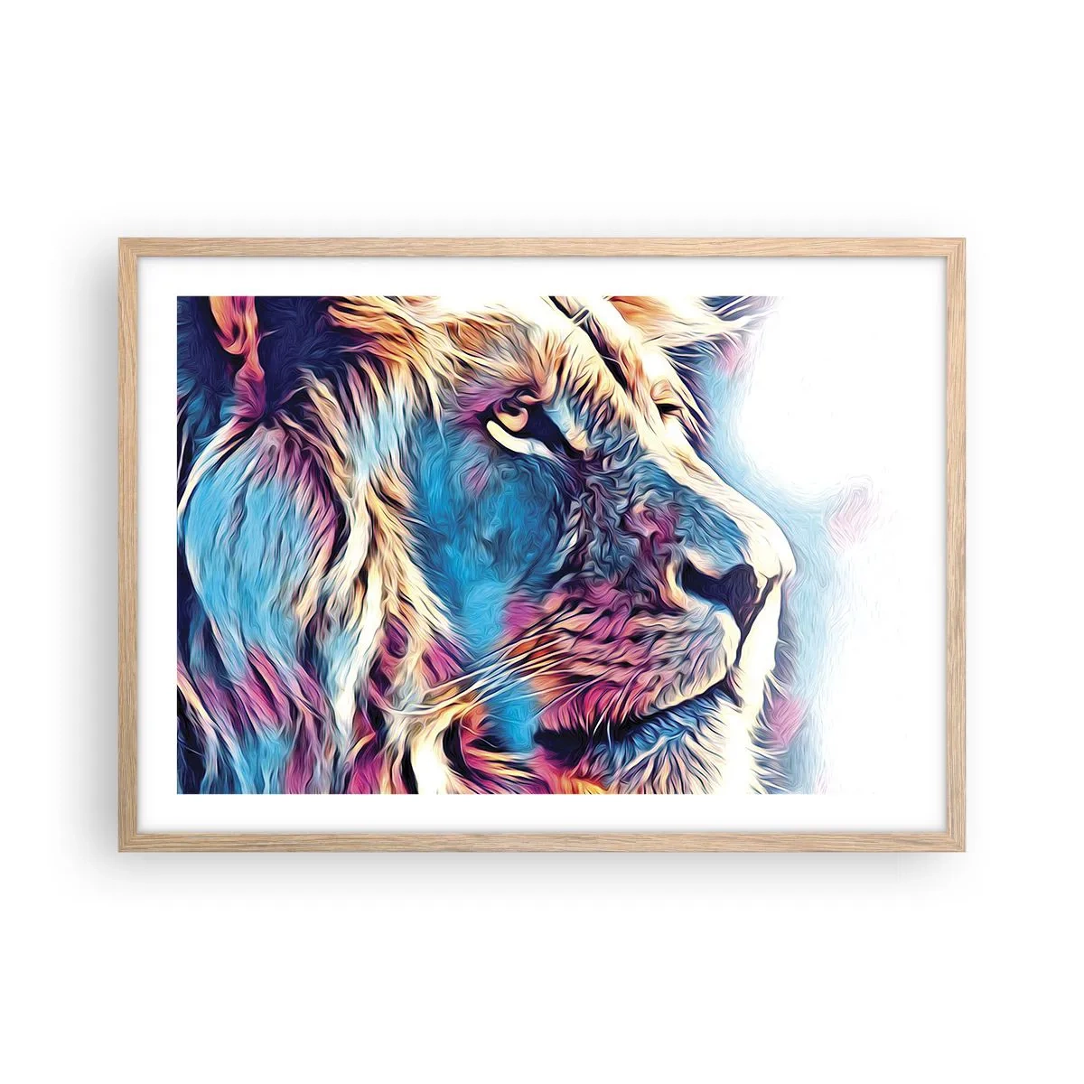 Plakat i ramme af lyst egetræ - Naturens visdom - 70x50 cm