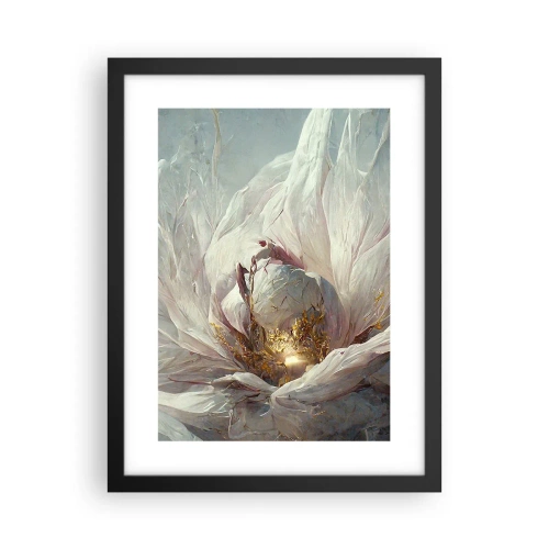 Plakat i sort ramme - Blomstrer en gang om hundrede år - 30x40 cm