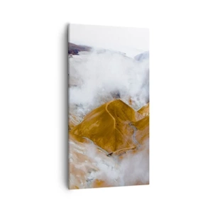 Lærredstryk - Billede på lærred - Den rå skønhed i Island - 55x100 cm