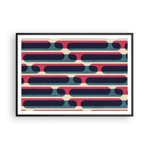 Plakat i sort ramme - Indad og fremad - 100x70 cm