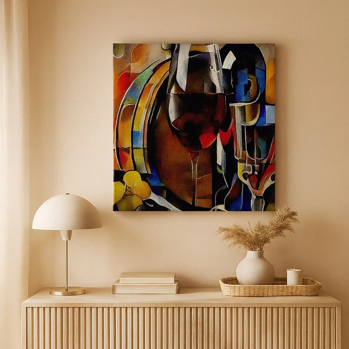 Lærredstryk - Billede på lærred - Og verden bliver mere farverig - 30x30 cm