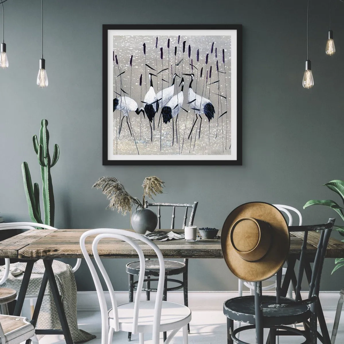 Plakat i sort ramme - Blandt sine egne - 60x60 cm