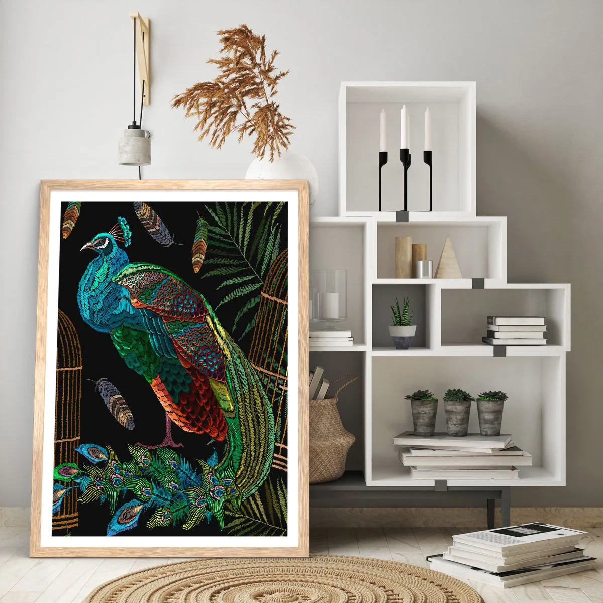 Plakat i ramme af lyst egetræ - I kongelige gevandter - 40x50 cm