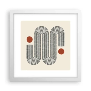 Plakat i hvid ramme - Fra start til slut - 30x30 cm