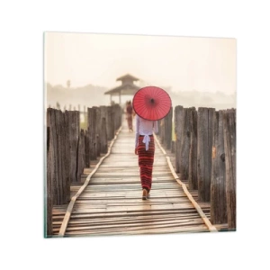 Billede på glas - På den gamle bro - 50x50 cm