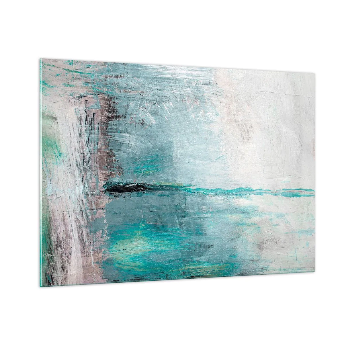 Billede på glas - Horisontalt med blå farve - 100x70 cm