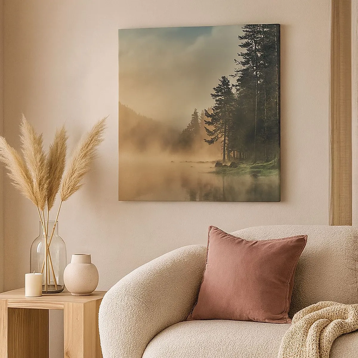 Lærredstryk - Billede på lærred - En dags fødsel - 30x30 cm