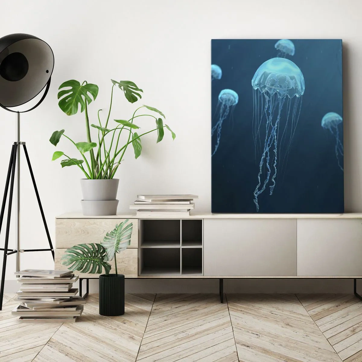 Lærredstryk - Billede på lærred - Havets dans - 50x70 cm