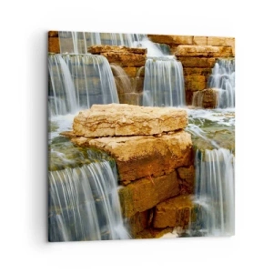 Lærredstryk - Billede på lærred - Trappe til himlen - 50x50 cm