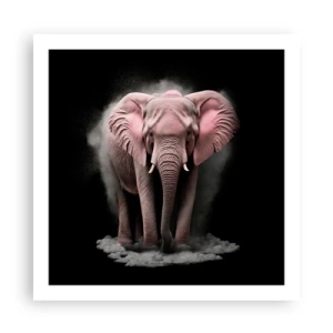 Plakat - Tænk ikke på en lyserød elefant! - 60x60 cm
