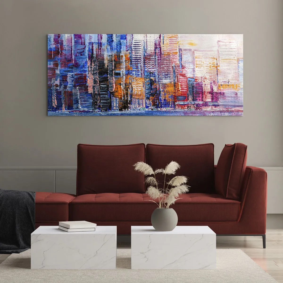 Billede på glas - En glad metropol - 100x40 cm
