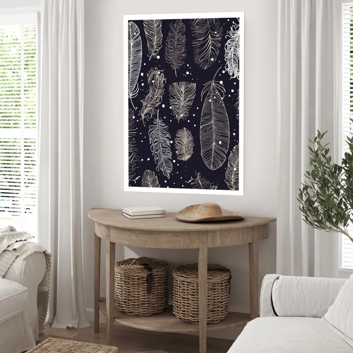 Plakat - Fjerede blonder - 61x91 cm