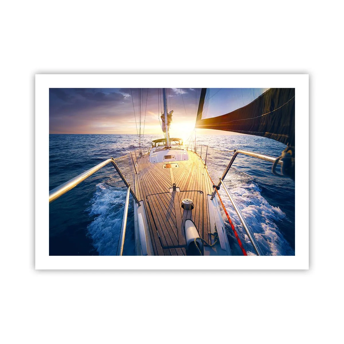 Plakat - Løber på bølgerne - 70x50 cm