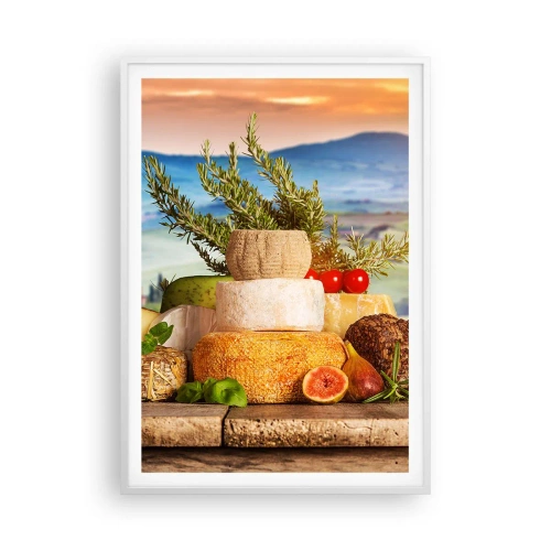 Plakat i hvid ramme - Italiensk livsglæde - 70x100 cm