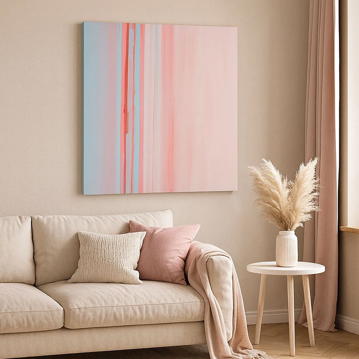 Lærredstryk - Billede på lærred - Abstraktion ved daggry - 30x30 cm