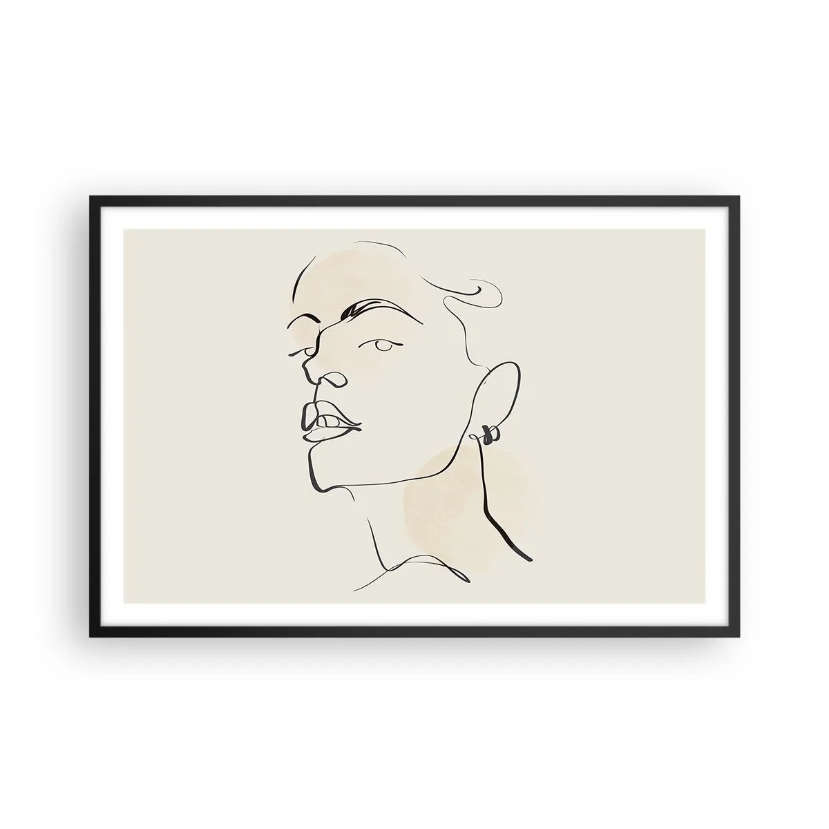 Plakat i sort ramme - Et stolt blik - 91x61 cm