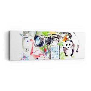 Lærredstryk - Billede på lærred - Gennem en rejsendes linse - 90x30 cm