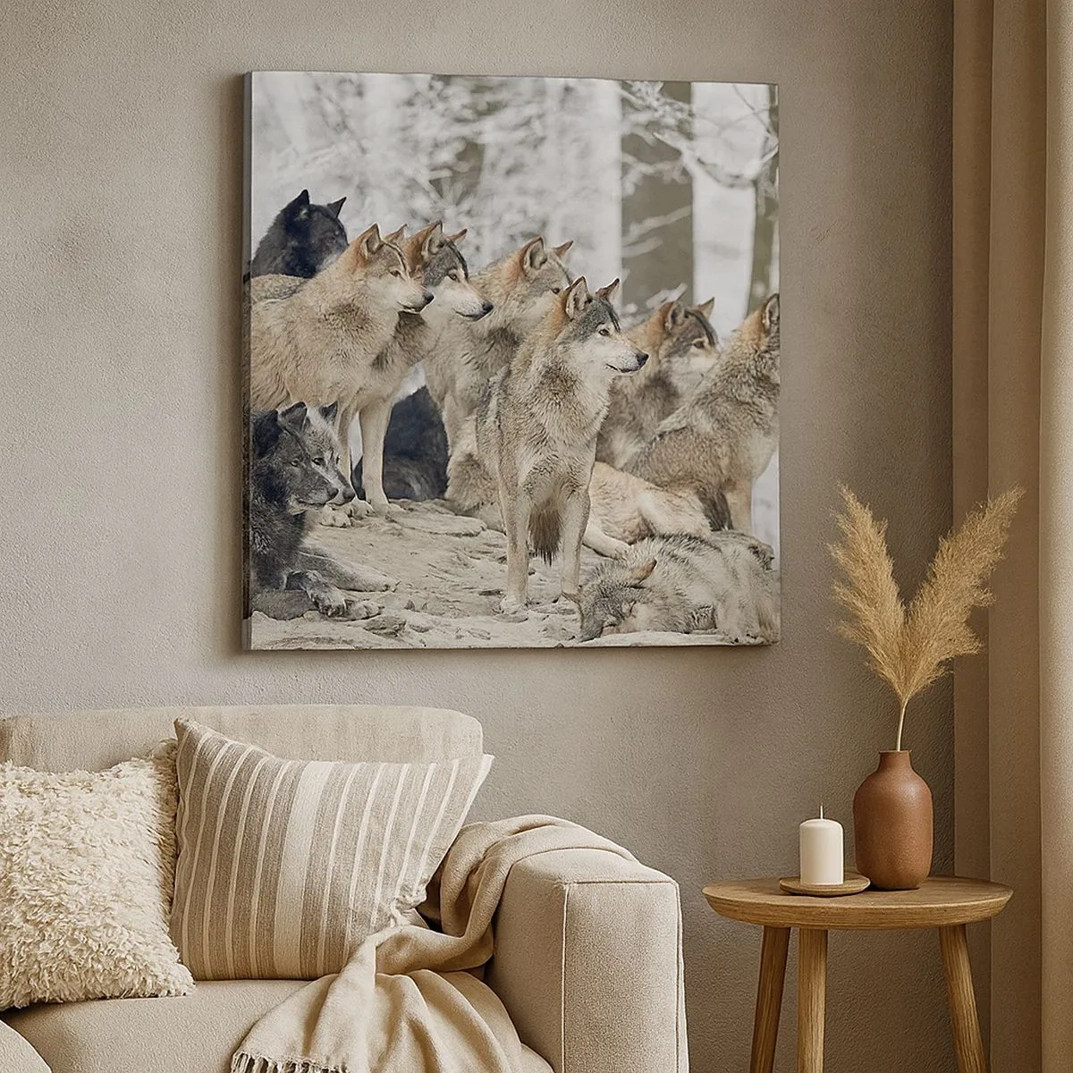 Lærredstryk - Billede på lærred - Familie og venner - 30x30 cm