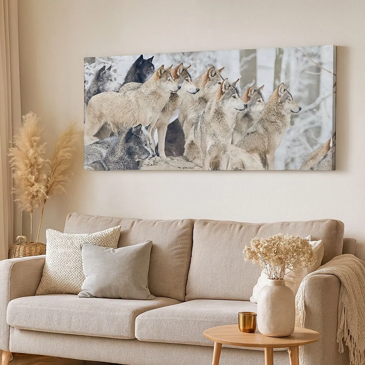 Lærredstryk - Billede på lærred - Familie og venner - 100x40 cm