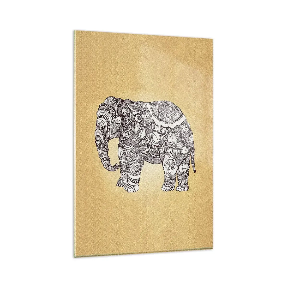 Billede på glas - Elefanten er blevet blind - 80x120 cm