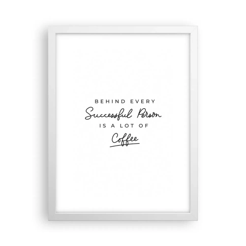 Plakat i hvid ramme - Hemmeligheden bag succes - 30x40 cm