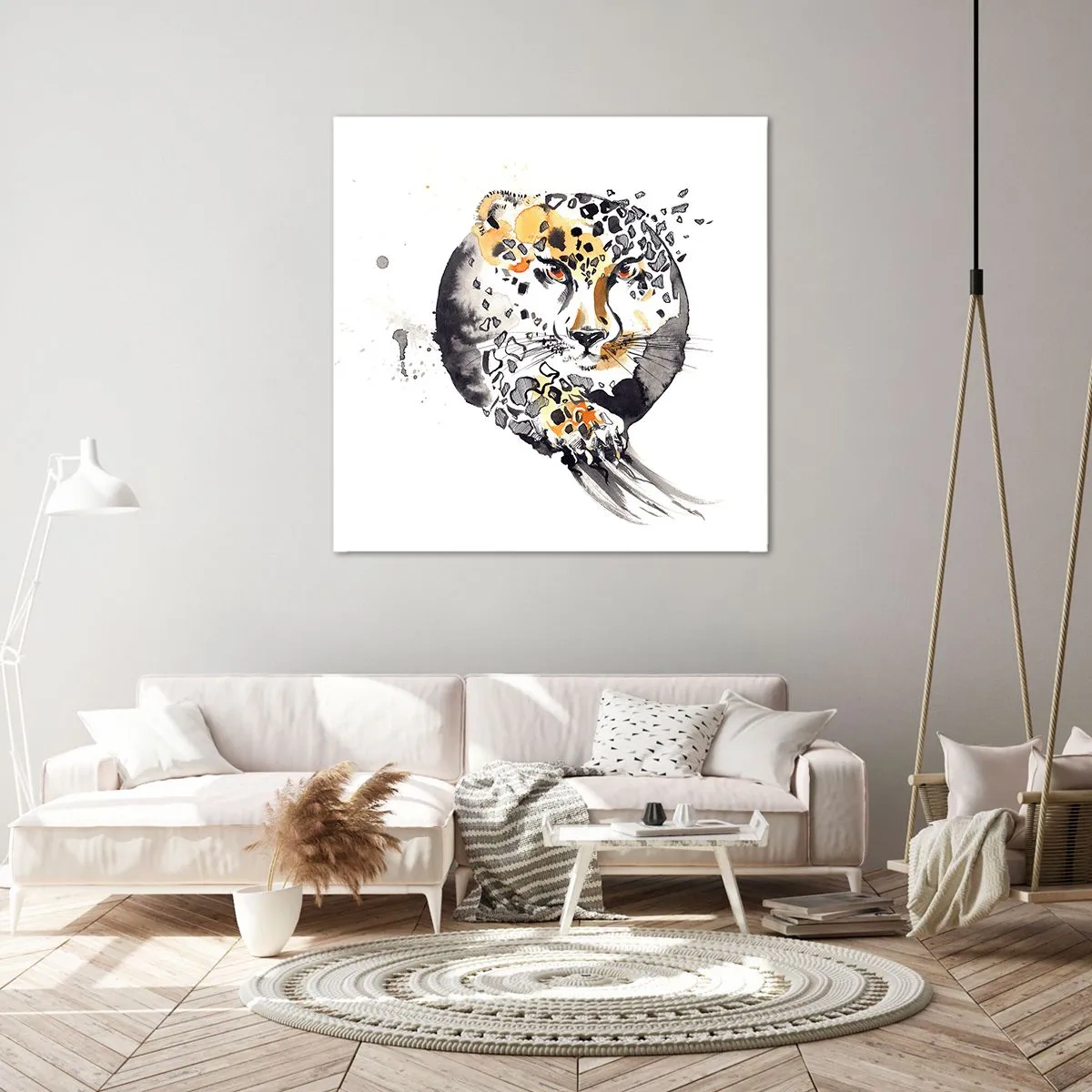Lærredstryk - Billede på lærred - Rovdyrisk skønhed - 60x60 cm