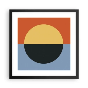 Plakat i sort ramme - En sammensætning af varme og kølighed - 40x40 cm