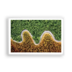 Plakat i hvid ramme - Grænser og gennembrud - 91x61 cm