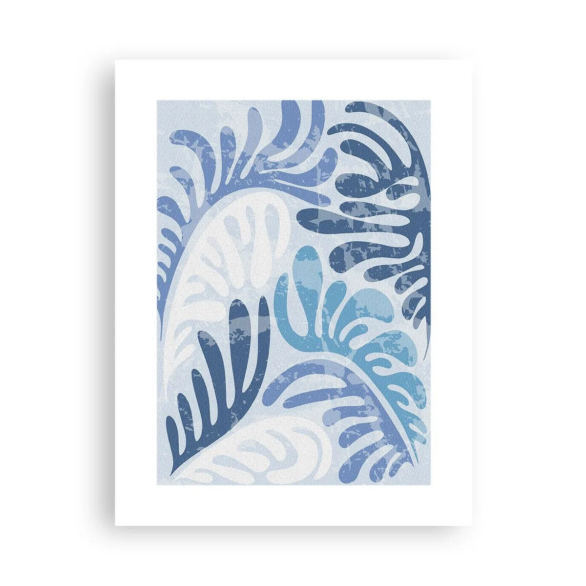 Plakat - Blå bregner - 30x40 cm
