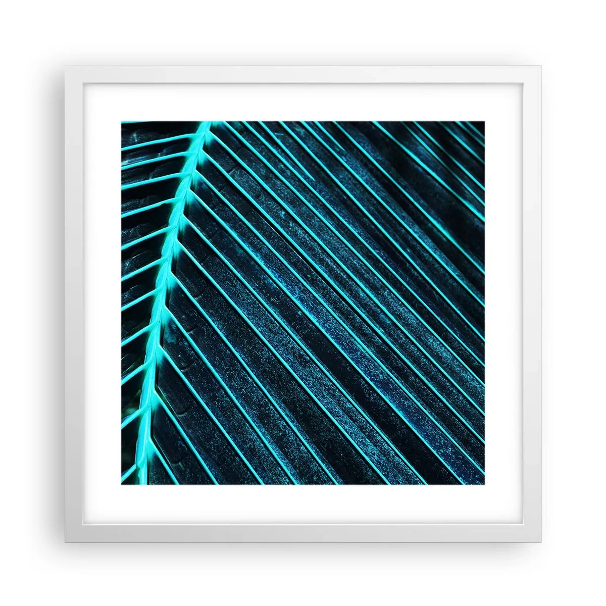 Plakat i hvid ramme - Tekstur af grønt - 40x40 cm