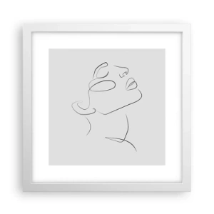 Plakat i hvid ramme - En drømmes slyngninger - 30x30 cm