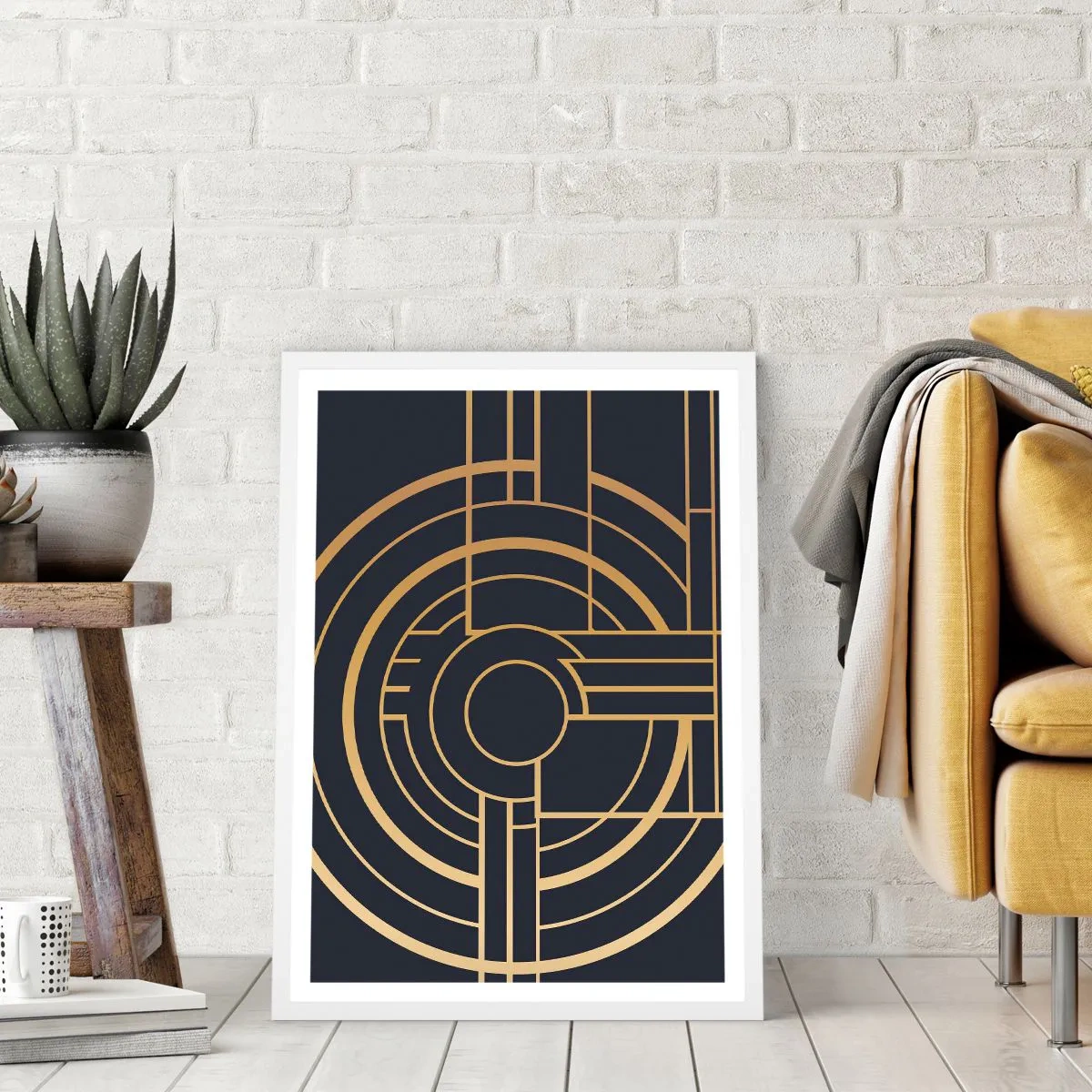 Plakat i hvid ramme - At vende tingene på hovedet - 50x70 cm