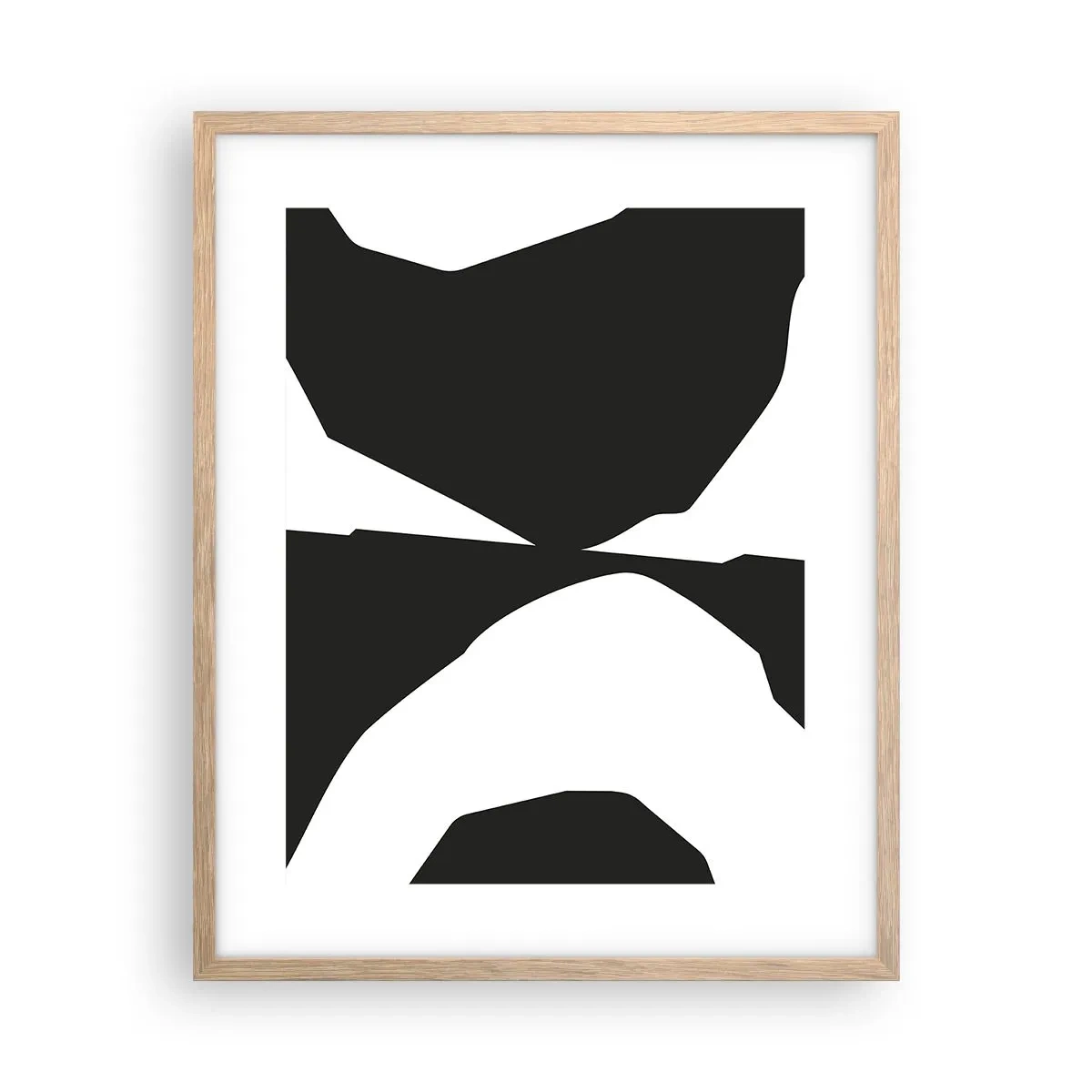 Plakat i ramme af lyst egetræ - Positiv-negativ - 40x50 cm