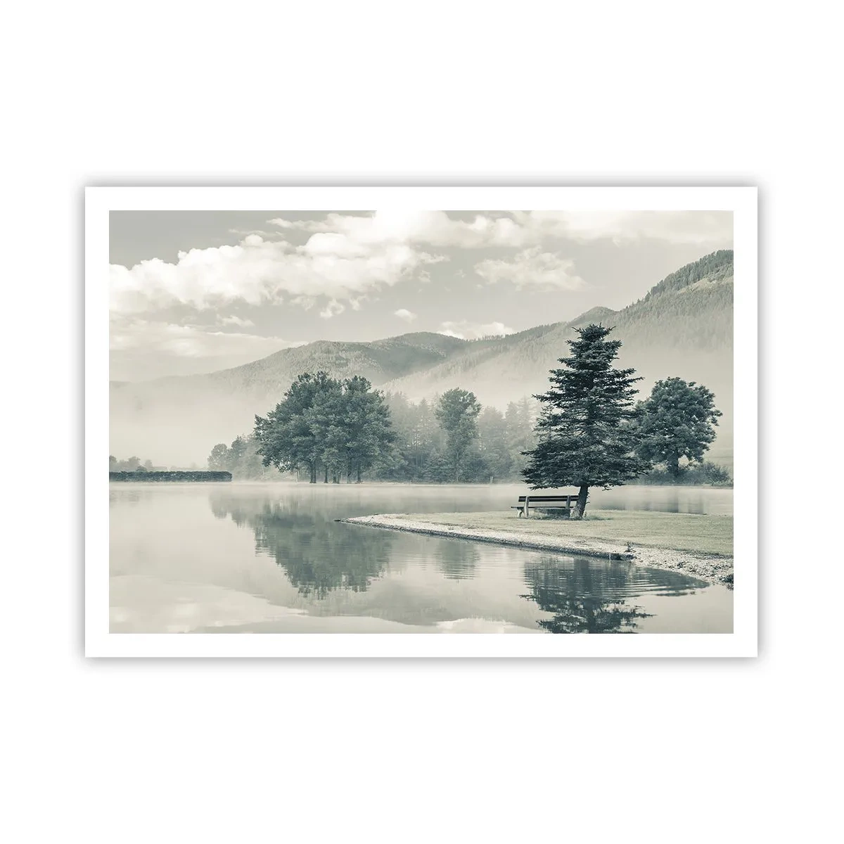 Plakat - Søen sover stadig - 100x70 cm