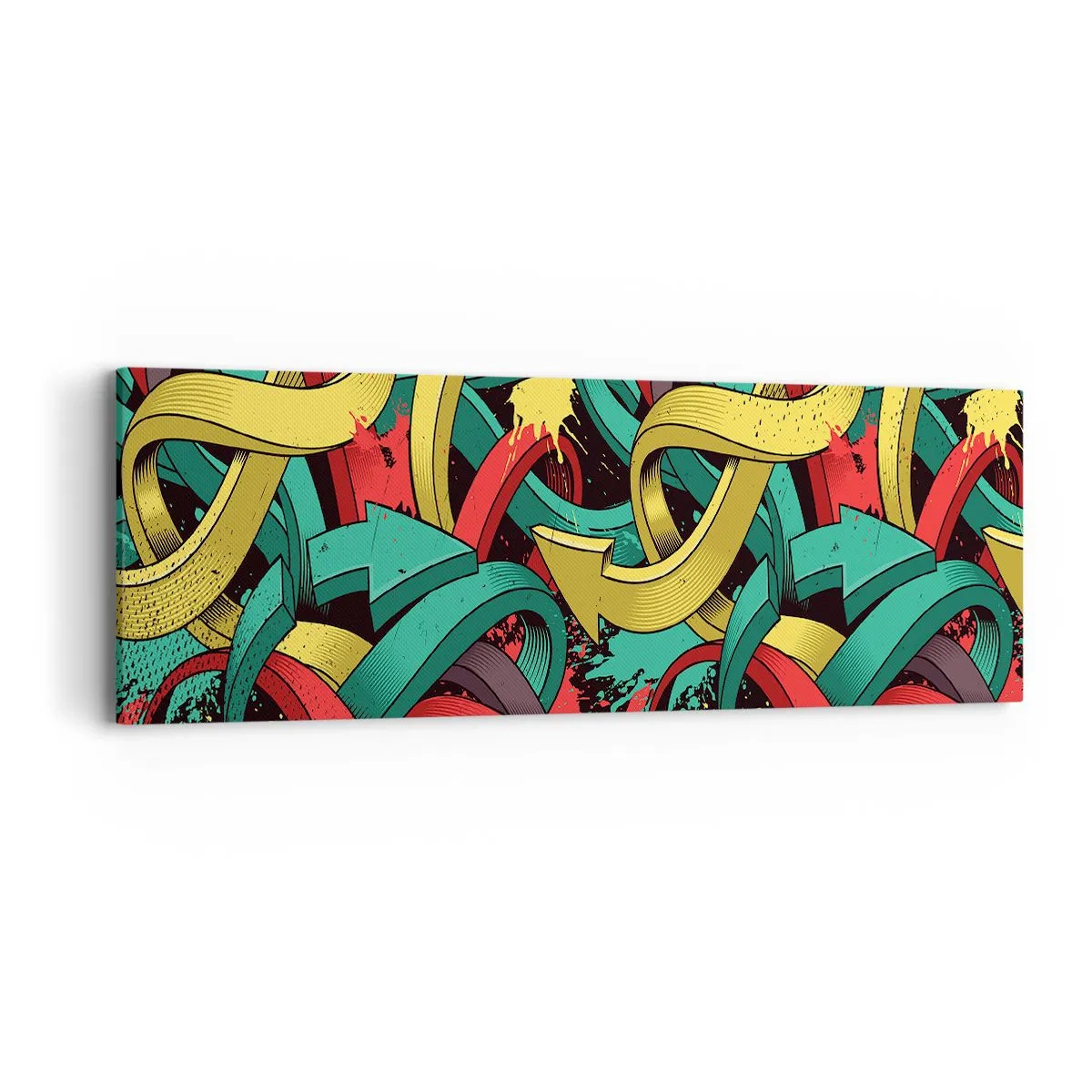 Lærredstryk - Billede på lærred - Hvilken vej skal man gå? - 90x30 cm