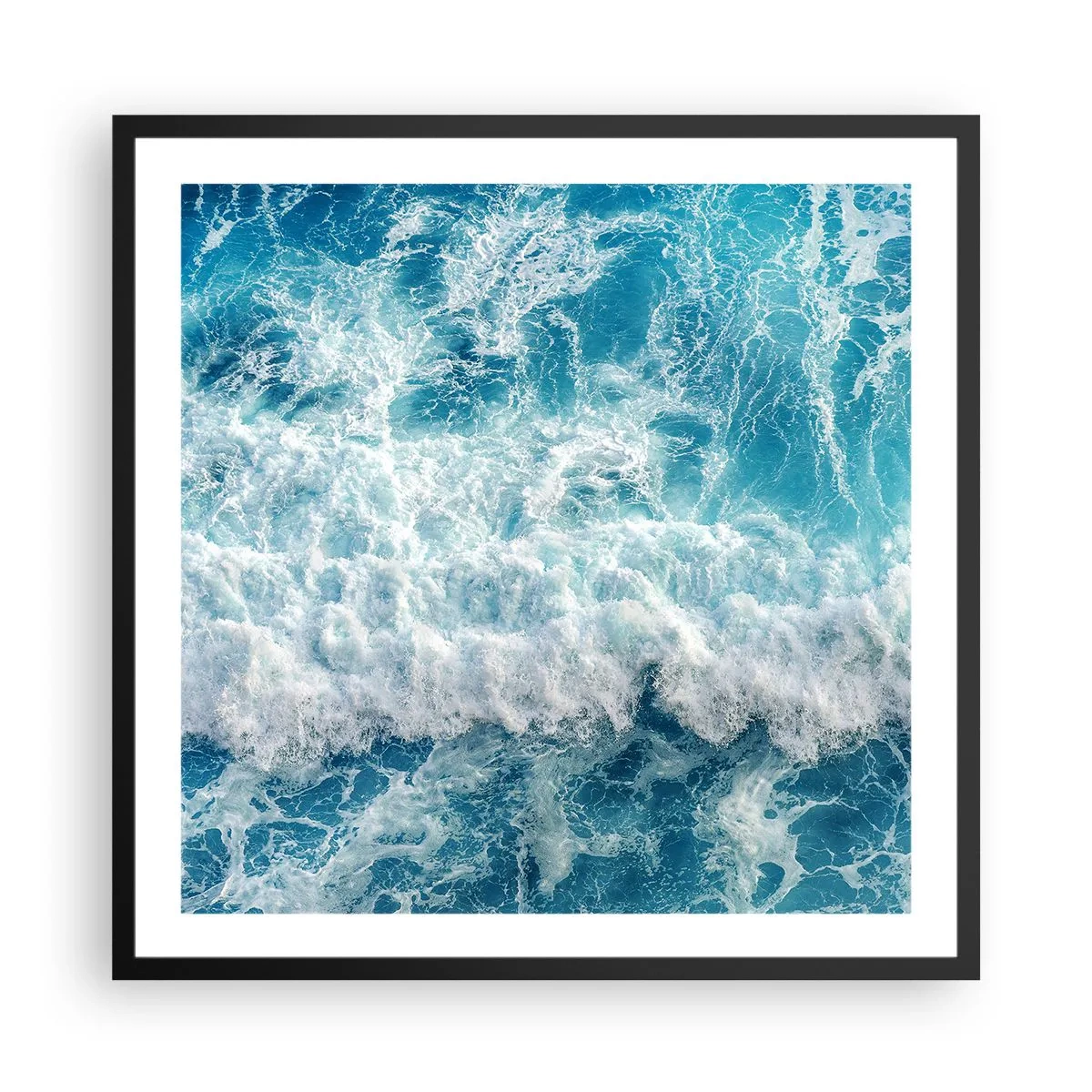 Plakat i sort ramme - Glædeligt og i spring - 60x60 cm