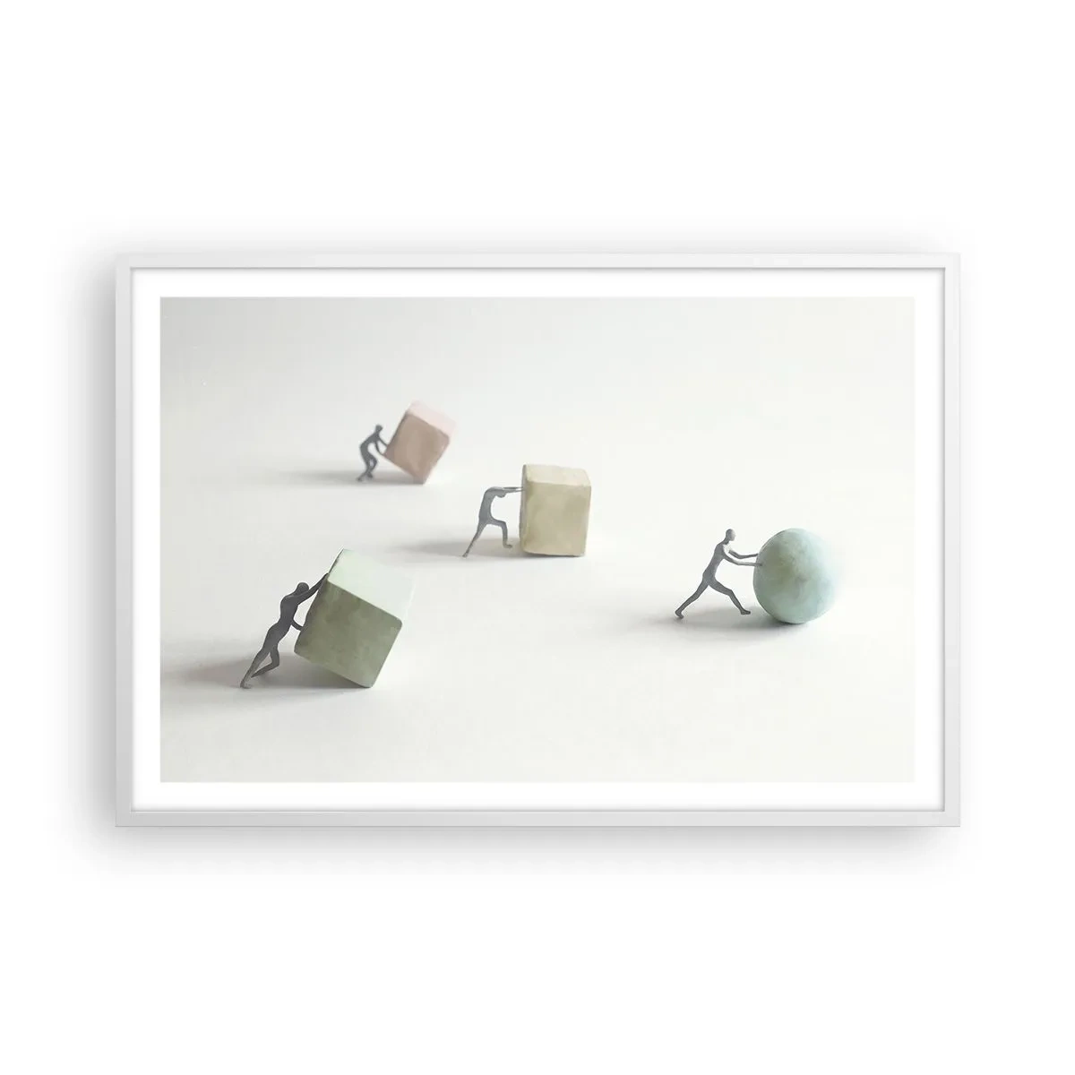 Plakat i hvid ramme - Selve livet - 91x61 cm